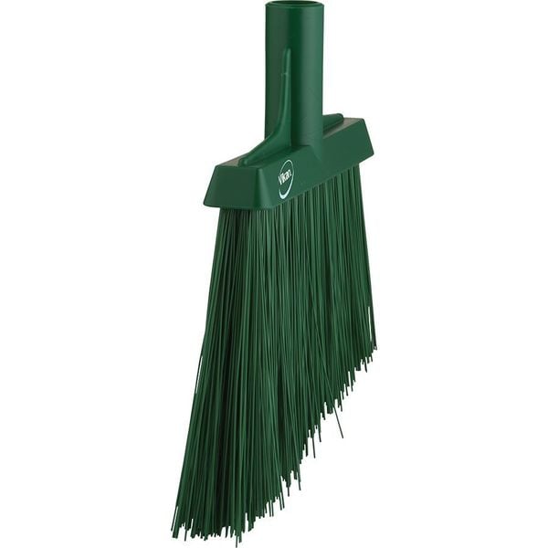 Remco 11 51/64 in Sweep Face Angle Broom, Synthetic, Green - 29142