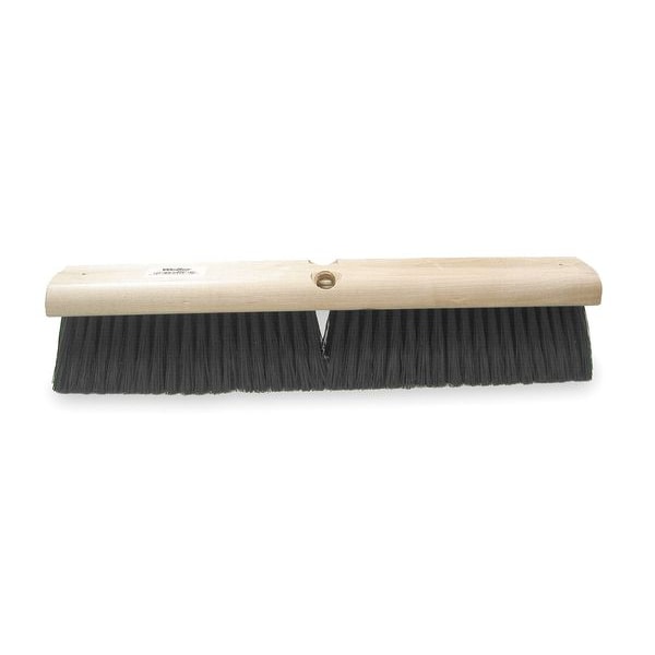 Tough Guy 24 in Sweep Face Push Broom Head, Medium, Synthetic, Black - 2PYV5