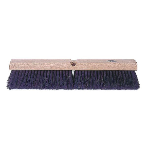 Tough Guy 24 in Sweep Face Push Broom Head, Soft, Natural, Synthetic, Black - 4KNA1
