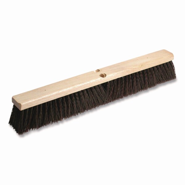 Odell Polypropylene Push Broom Head, 3in Maroon Bristles, 24in Brush - MP24