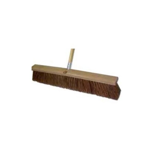 Abco Palmyra Garage Wood Broom 24 in. 2 Threaded Holes 4 in. Fiber - BH-12003-EA