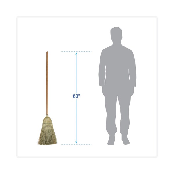 Boardwalk 100% Corn Warehouse Brooms, 60", Black/Natural, PK6 - BWKBR10001
