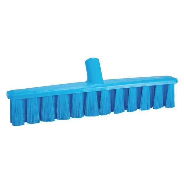 Vikan 15 1/4 in Sweep Face Broom Head, Medium, Synthetic, Blue - 31733
