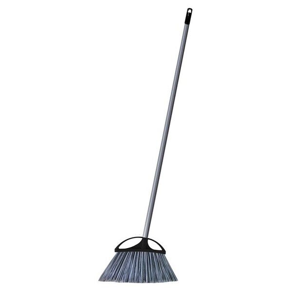 Simple Spaces Angle Broom, 13 in Sweep Face, 6 in L Trim, Recycle Polypropylene Bristle, Black Bristle - 2054