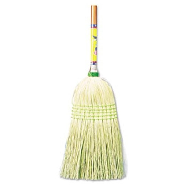 Unisan Parlor Broom- Corn Fiber Bristles- 42'' Wood Handle- Natural - 926CEA