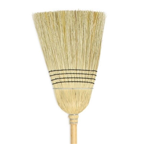Carolina Mop Mfg Warehouse 4Sew Broom Lacquer Handle with Band - 7490 WHOUS
