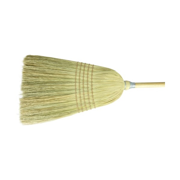 Weiler Janitorial Upright Broom, Corn & Fiber Fill, 57" Overall Length - 70308