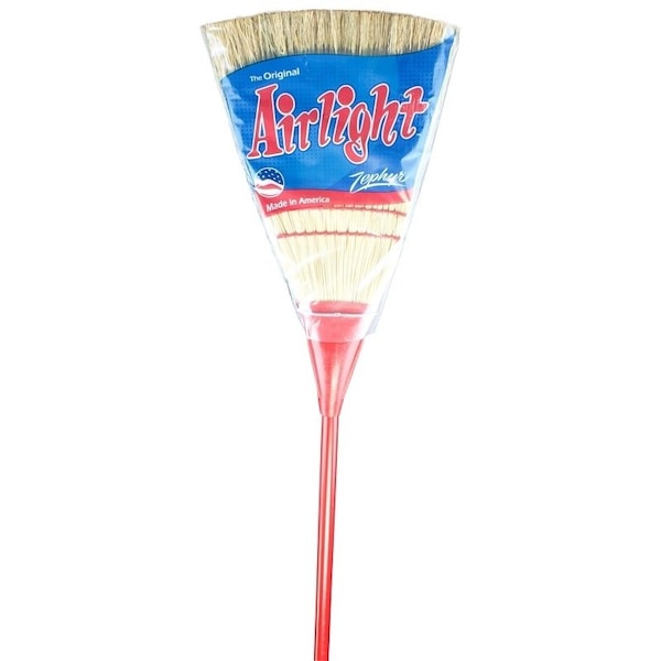 Chickasaw Zephyr Airlight Broom, Broomcorn Bristle, Wood Handle - 32150