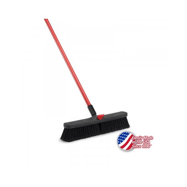 Libman Libman Commercial Push Broom with Resin Block - 18 - Fine-Duty Bristles - - 800