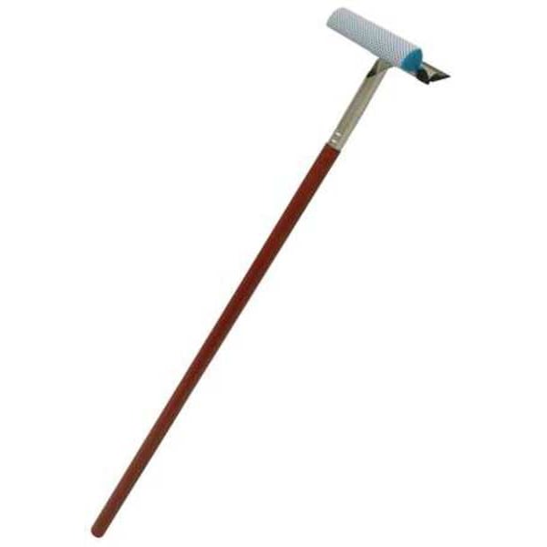Mallory Window Squeegee, Single-Blade, Rubber, Straight, 8 in Blade Width, Red/Silver Handle Color, Red - 24-808NY-30A