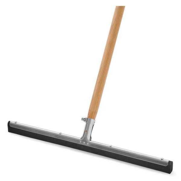 Rubbermaid Commercial Floor Squeegee, Double-Blade, Includes Handle, Tapered, Rubber, Black - 7COMBO46