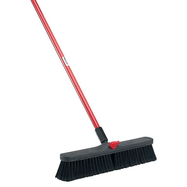 Libman Smooth Surface Push Broom, 19-1/2 in Sweep Face, 3 in L Trim, Recycled PET Bristle, 64 in L - 800