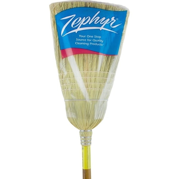Chickasaw Zephyr Warehouse Broom, 34 Sweep Face, Natural Fiber Bristle, Amber - 33036
