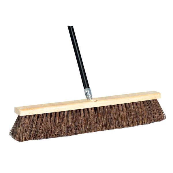 Dqb Industries Dqb Industries 09981 18 in. Palmyra Push Broom With 60 in. Wood Handle - 9981