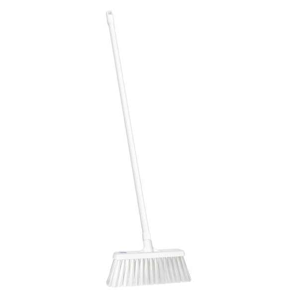 Remco 12 in Sweep Face Push Broom, Stiff, Synthetic, White - 29155/6053