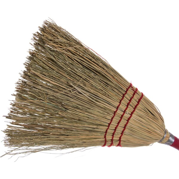 Carlisle Foodservice Lobby Broom, 3-Stch w/Blnd Corn, 9#, PK12 - 368200