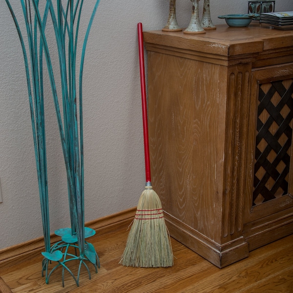 Carlisle Foodservice Lobby Broom, 3-Stch w/Blnd Corn, 9#, PK12 - 368200