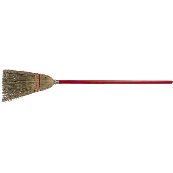 Carlisle Foodservice Lobby Broom, 3-Stch w/Blnd Corn, 9#, PK12 - 368200
