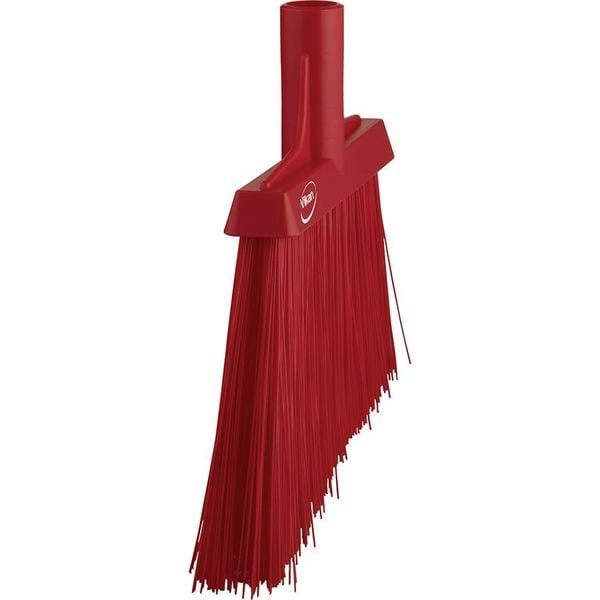 Remco 11 51/64 in Sweep Face Angle Broom, Stiff, Synthetic, Red - 29144
