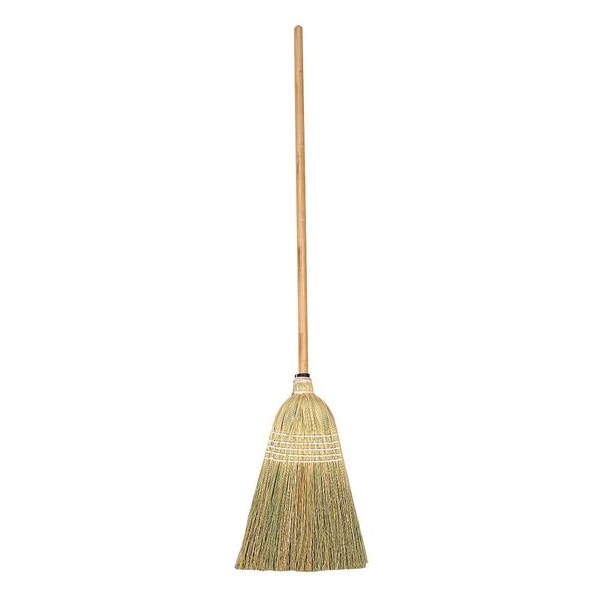 Tough Guy 12 in Sweep Face Corn Broom, Medium/Stiff Combination, Natural, Tan - 1VAB5
