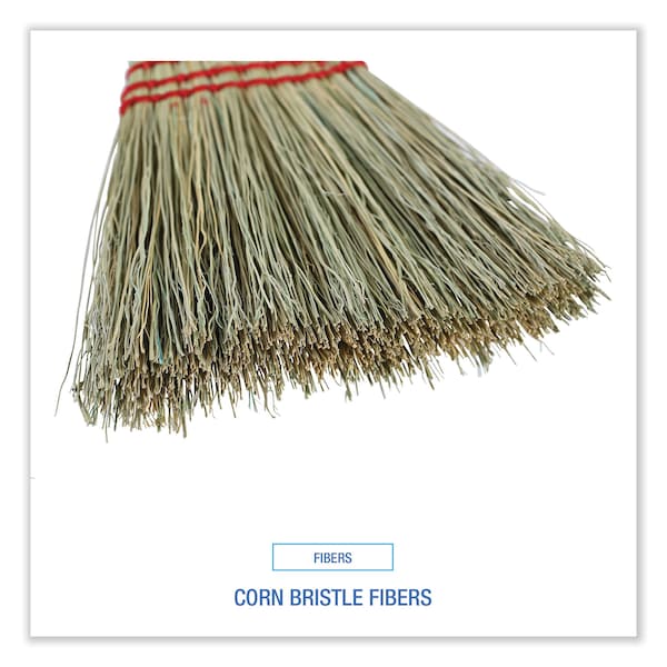 Unisan Whisk Broom, Corn Fiber Bristles, 10", PK12 - UNS 951WC