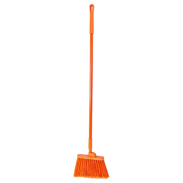 Carlisle Foodservice Angle Broom Flagged Bristle, 56", Org, PK12 - 41082EC24