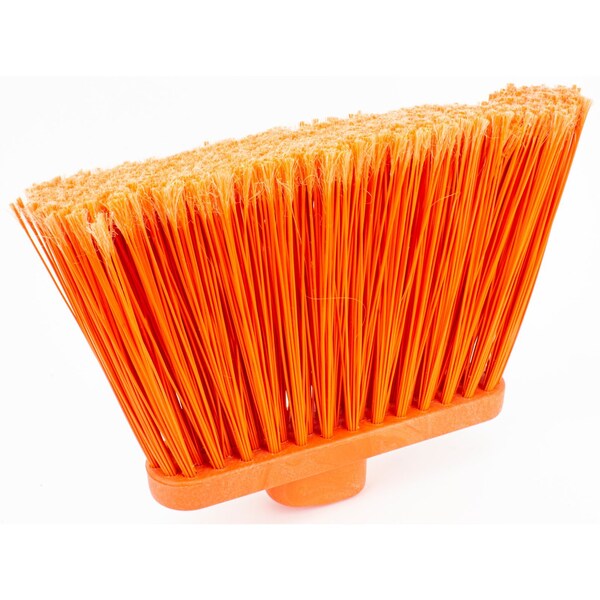 Carlisle Foodservice Angle Broom Flagged Bristle, 56", Org, PK12 - 41082EC24