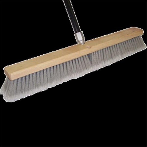 Dqb Industries DQB Industries 9975 24 in. Grey Flag Tip Floor Sweep With 60 in. Threaded Handle - 25881099752