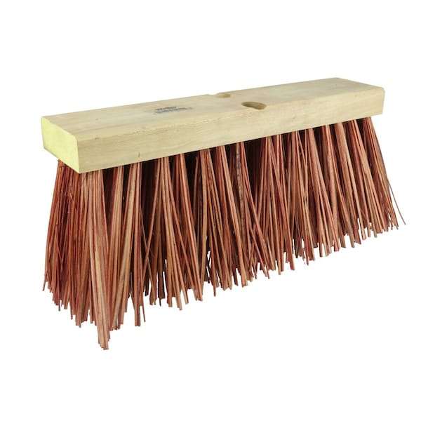 Weiler 16" Street Broom, 6-1/4" Trim Length, Dyed Palmyra Fill - 70209