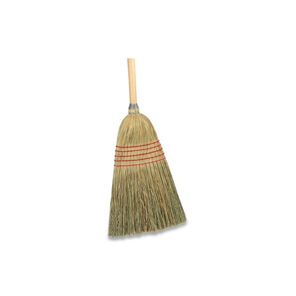 Coastwide CORN BROOM, CORN FIBER BRISTLES, 56in OVERALL LENGTH, NATURAL - 24420776
