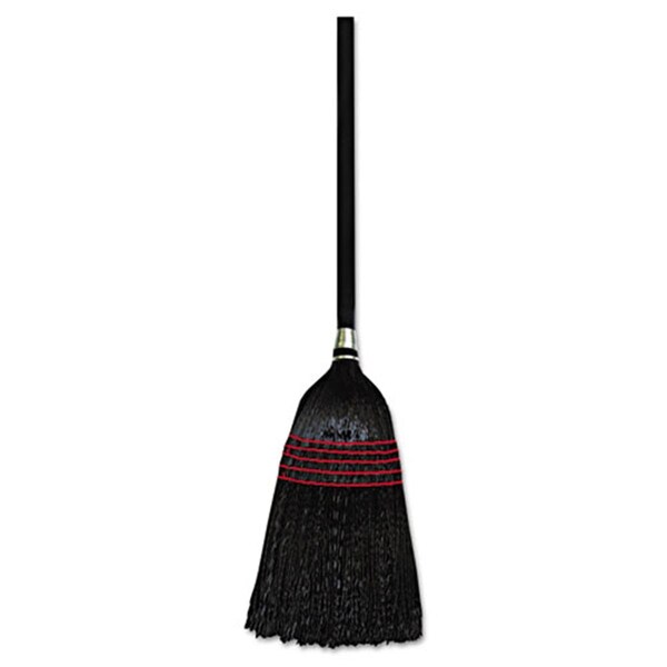 Pinpoint Flag-Tip Janitor Push Brooms - Natural/Black - 42 in. - PI2770263