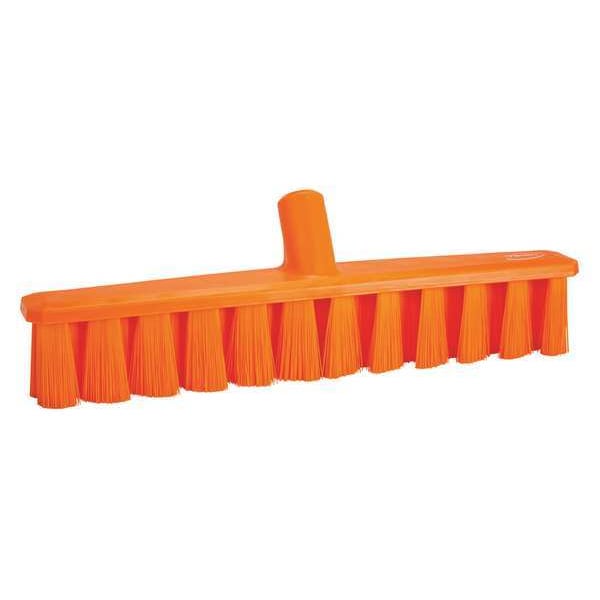 Vikan 15 1/4 in Sweep Face Broom Head, Medium, Synthetic, Orange - 31737