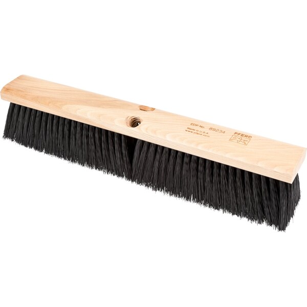 Pferd 18" Medium Sweep Floor Brush - Black Synthetic Fill, 3" Trim - 89234