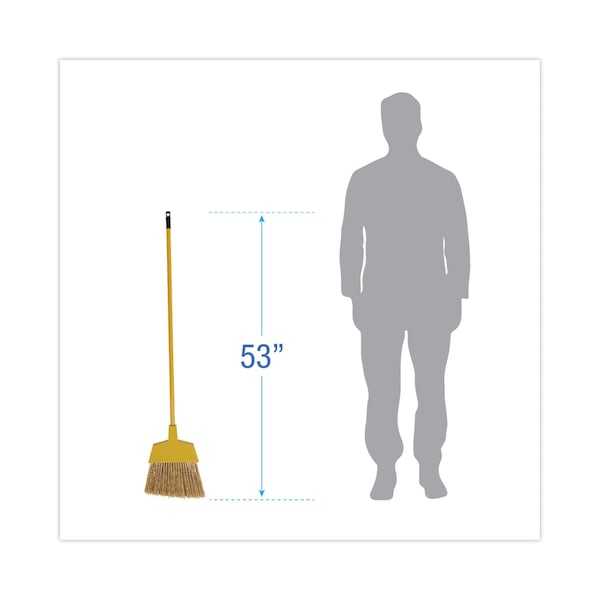 Unisan Poly BristleAngler Broom, 49" Handle, PK12 - UNS 932M