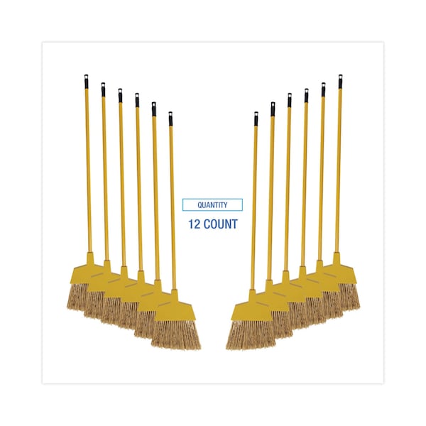 Unisan Poly BristleAngler Broom, 49" Handle, PK12 - UNS 932M