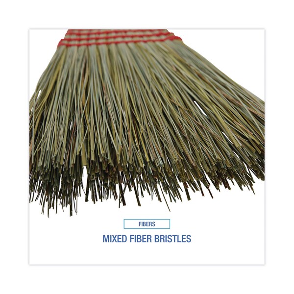Boardwalk Mixed Fiber Maid Broom, Mixed Fiber Bristles, 55in Overall Length, Natural - BWK920YEA