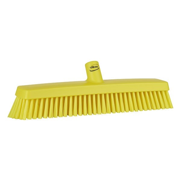 Vikan 16 1/2 in Sweep Face Broom Head, Soft/Stiff Combination, Yellow - 31756