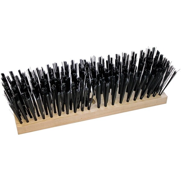 The Brush Man 16” Street Broom, .014 Guage Round Steel Wire Fill, 6PK - STRW16