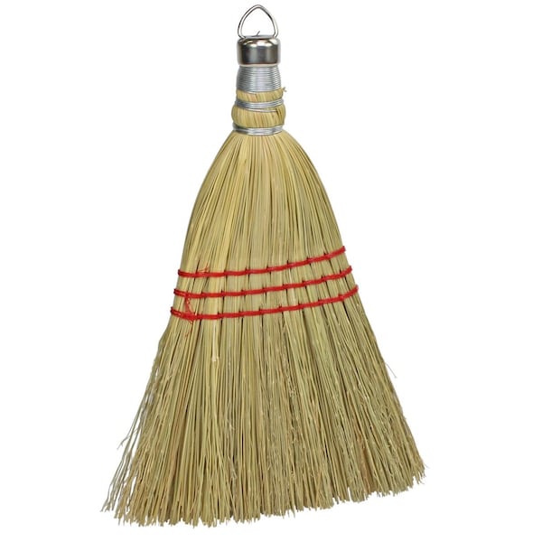 The Brush Man 100% Corn Whisk Broom, 6-1/2” Sweepign With, 11” Oal, 12PK - WHISK ALL CORN