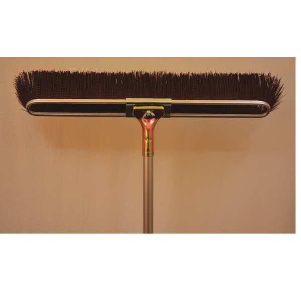 Bruske Products 23" Brown bristle, coarse, floor brush, bolt-on steel handle - 2174-CS