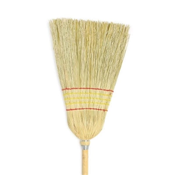 Carolina Mop Manufacturing Carolina Mop Manufacturing 7430 CLEAN 5-Sew Clean Sweep Corn Blend Broom Lacquer Handle - 7430 CLEAN