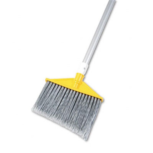 Pinpoint Brute Angled Large Brooms  Poly Bristles  48-7/8'' Aluminum Handle  Silver/Gray - PI40582