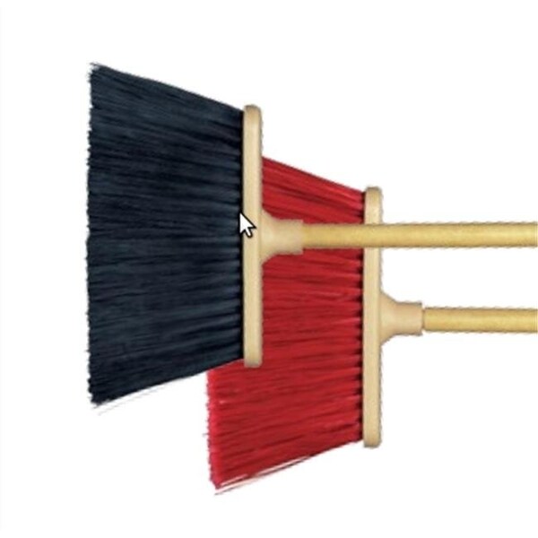 Gordon Brush Milwaukee Dustless Brush 403180 9 In. Heavy-Duty Polypropylene; Plastic Back Broom; Black; Case Of 12 - 403180
