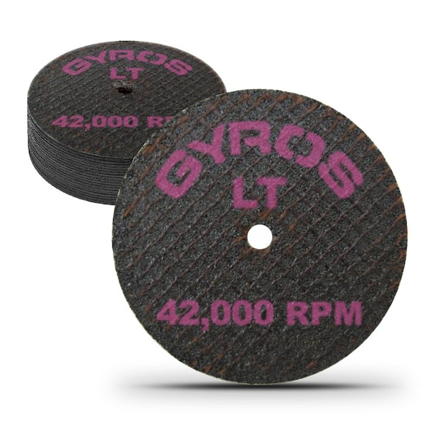 Rueda de corte reforzada doble de resina Gyros LT 1.75" para materiales de baja resistencia, tamaño de diámetro 1.75" (paquete de 12) - 11-21702/12