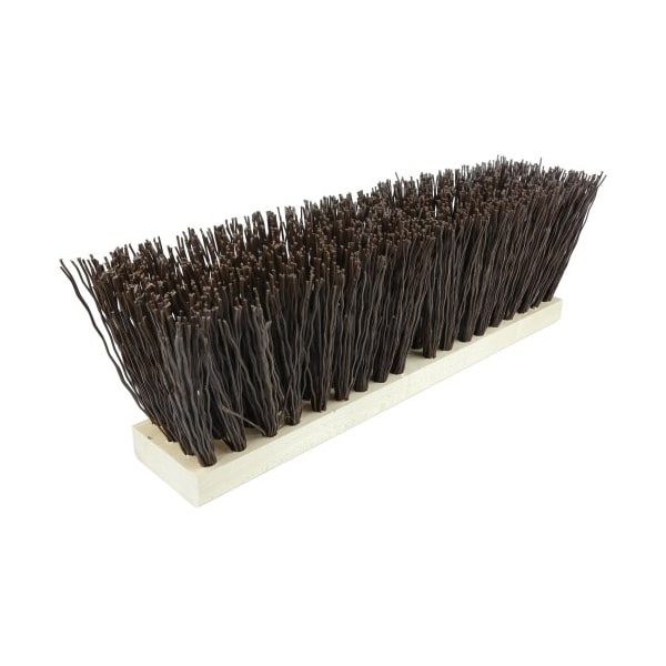 Weiler 18" Street Broom, 5-1/4" Trim Length, Brown Polypropylene Fill - 42173