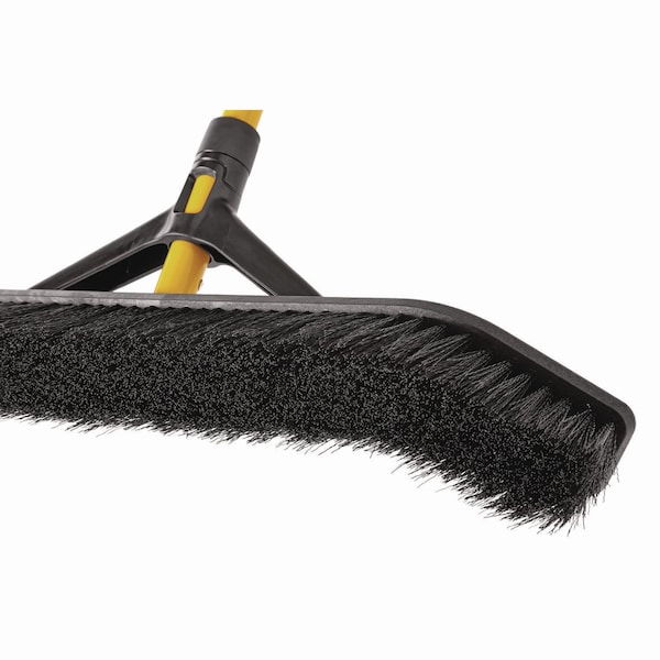 Rubbermaid Commercial Maximizer Push-to-Center Broom, 36", Polyprop Bristles, Yellow/Black - 2018728