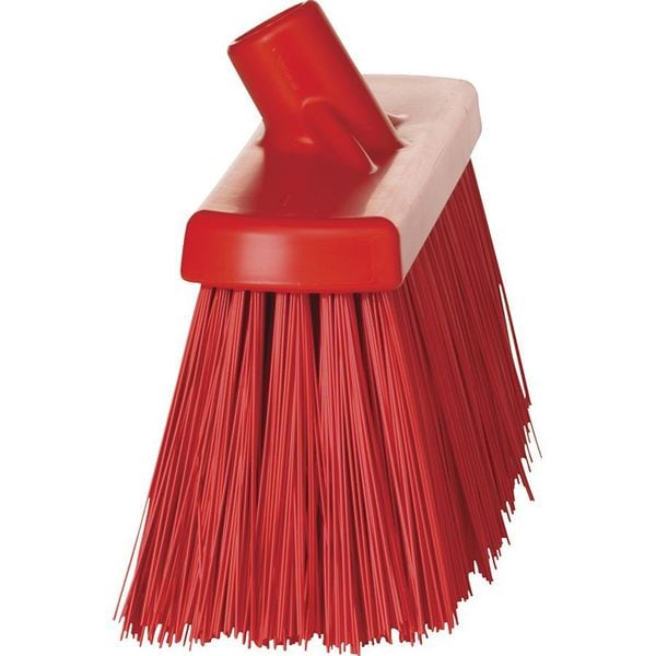 Vikan 11-1/4 in Sweep Face Broom Head, Stiff, Synthetic, Red - 29154