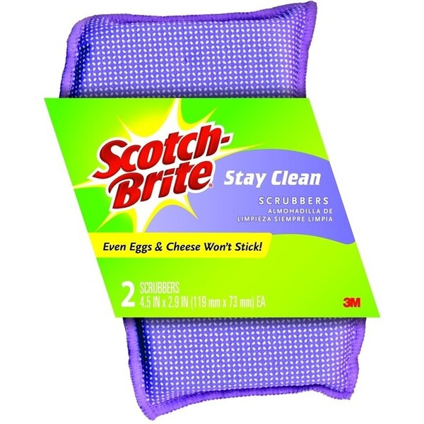 Scotch-Brite Clean Rinse Scrubber, 4-1/2 in L, 2.7 in W - 202