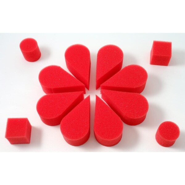 Beneficencia Petal Sponge, Red, 8PK - BE3179878