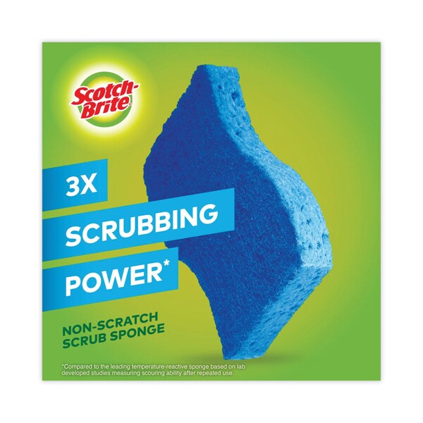 Scotch-Brite Non-Scratch Multi-Purpose Scrub Sponge, 4.4 x 2.6, 0.8in Thick, Blue, 6PK - 526-5